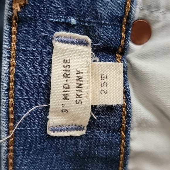 MADEWELL  9 MID-RISE  SKINNY JEANS/ 25T. - Picture 5 of 11
